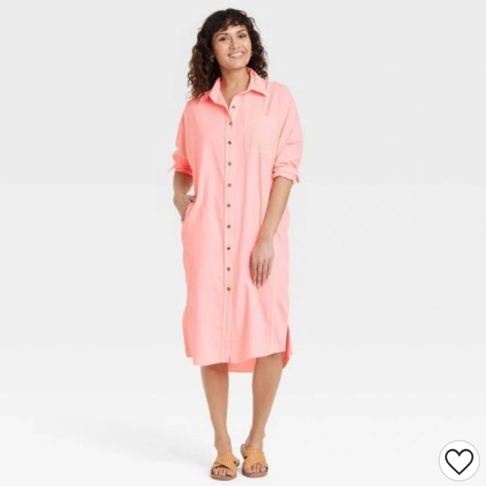Long Sleeve Button-Down Shirtdress - Universal Thread™ - Picture 1 of 6